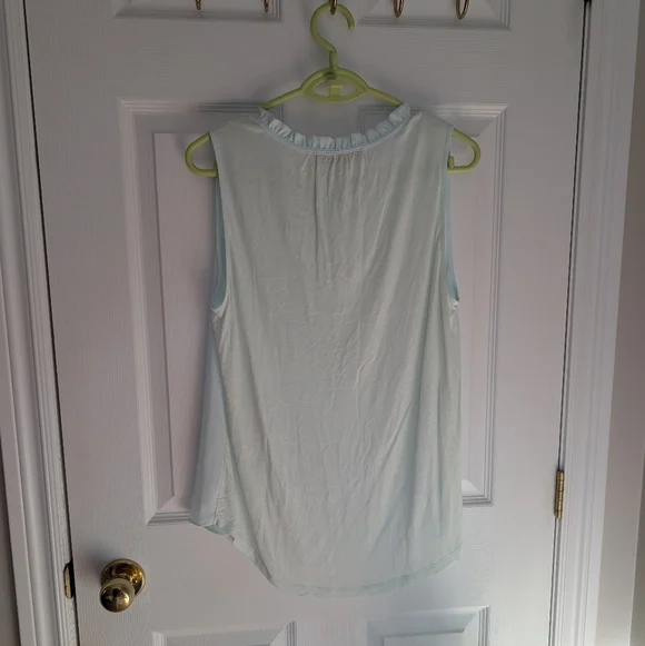 LOFT Soft Blue Ruffled Blouse - Picture 2 of 3